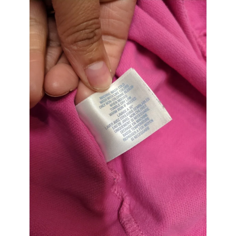 Ralph Lauren Girls Pink Cotton Polo Dress Ruffled Sz 6M
